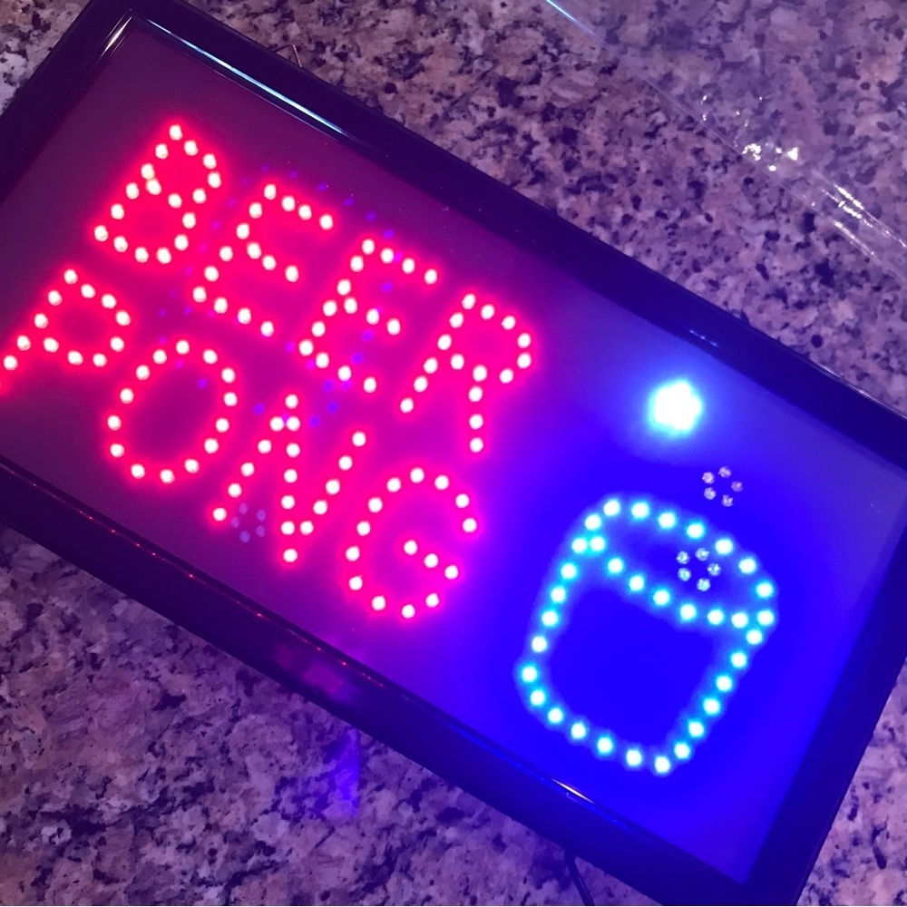 🍺LED BEER PONG Sign